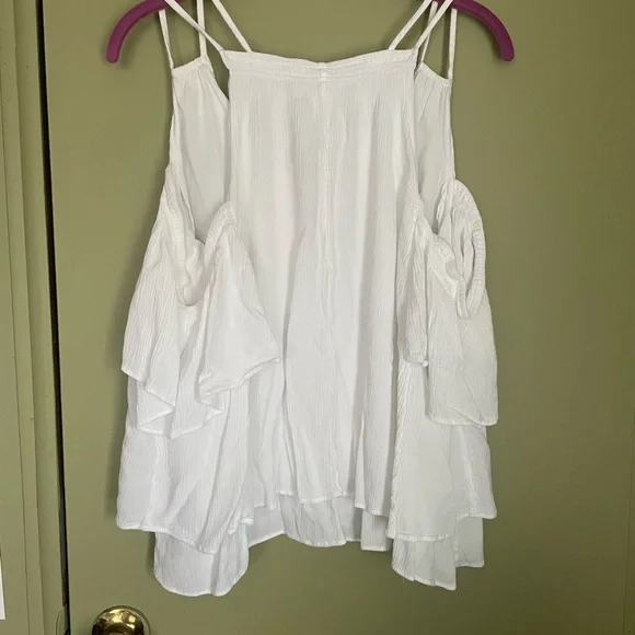 Lilly Pulitzer Cold Shoulder Blouse Sz M - Picture 6 of 9